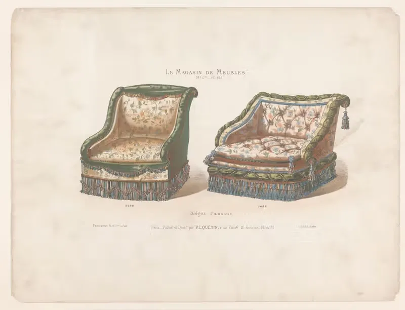 Фантазийные стулья by Виктор Леон Мишель Кетен, 1832 - 1904 — digital art print download