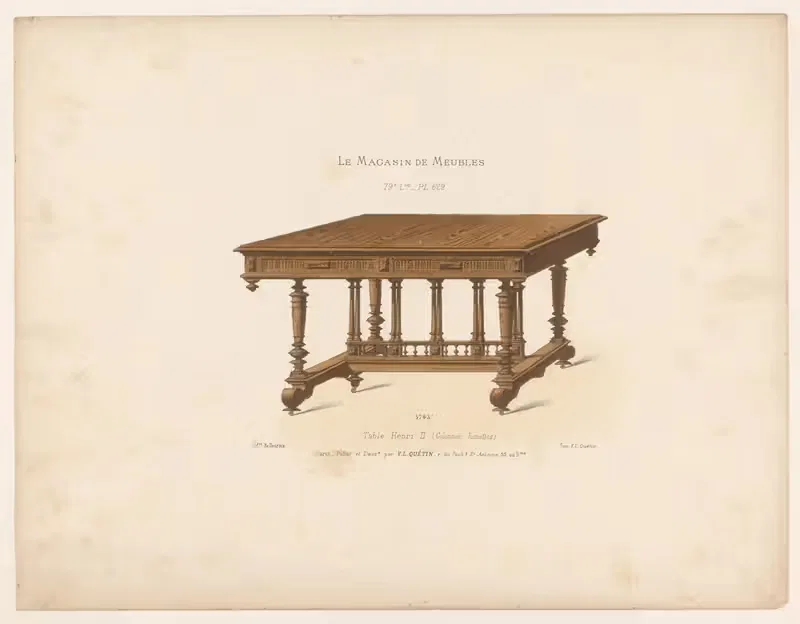 Table Henri II (Colonnes Jumelles) — Victor Léon Michel Quétin