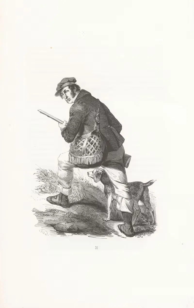 Охотник и носитель часов by Виллем Генрик Шмидт, 1841 — digital art print download