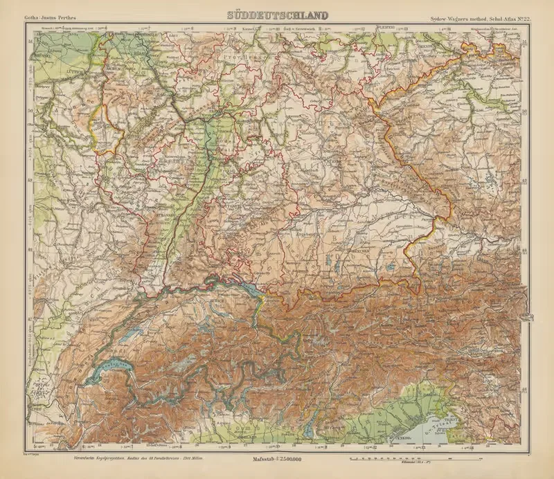 Suddeutschland by Emil von Sydow, 1904 — digital art print download