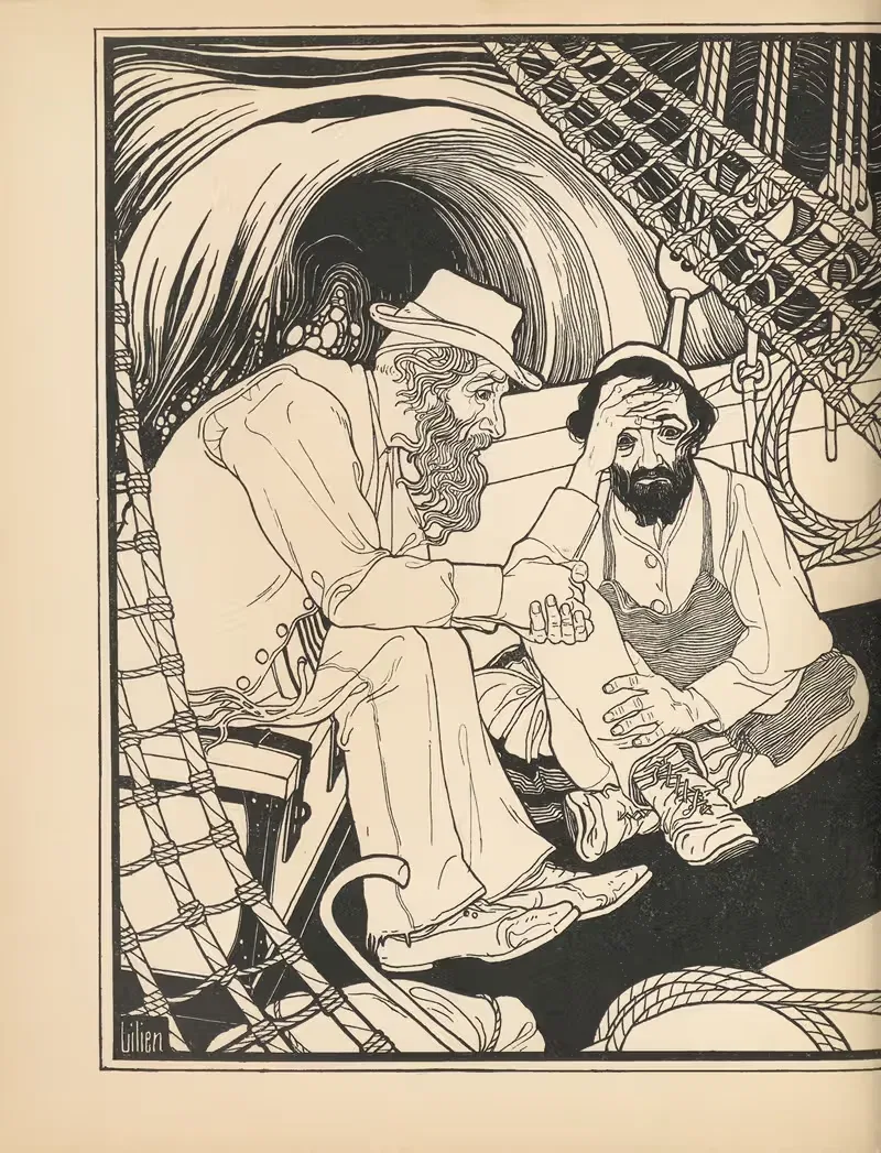 Песни гетто, пл.07 by Эфраим Моисеевич Лилиен, 1905 — digital art print download