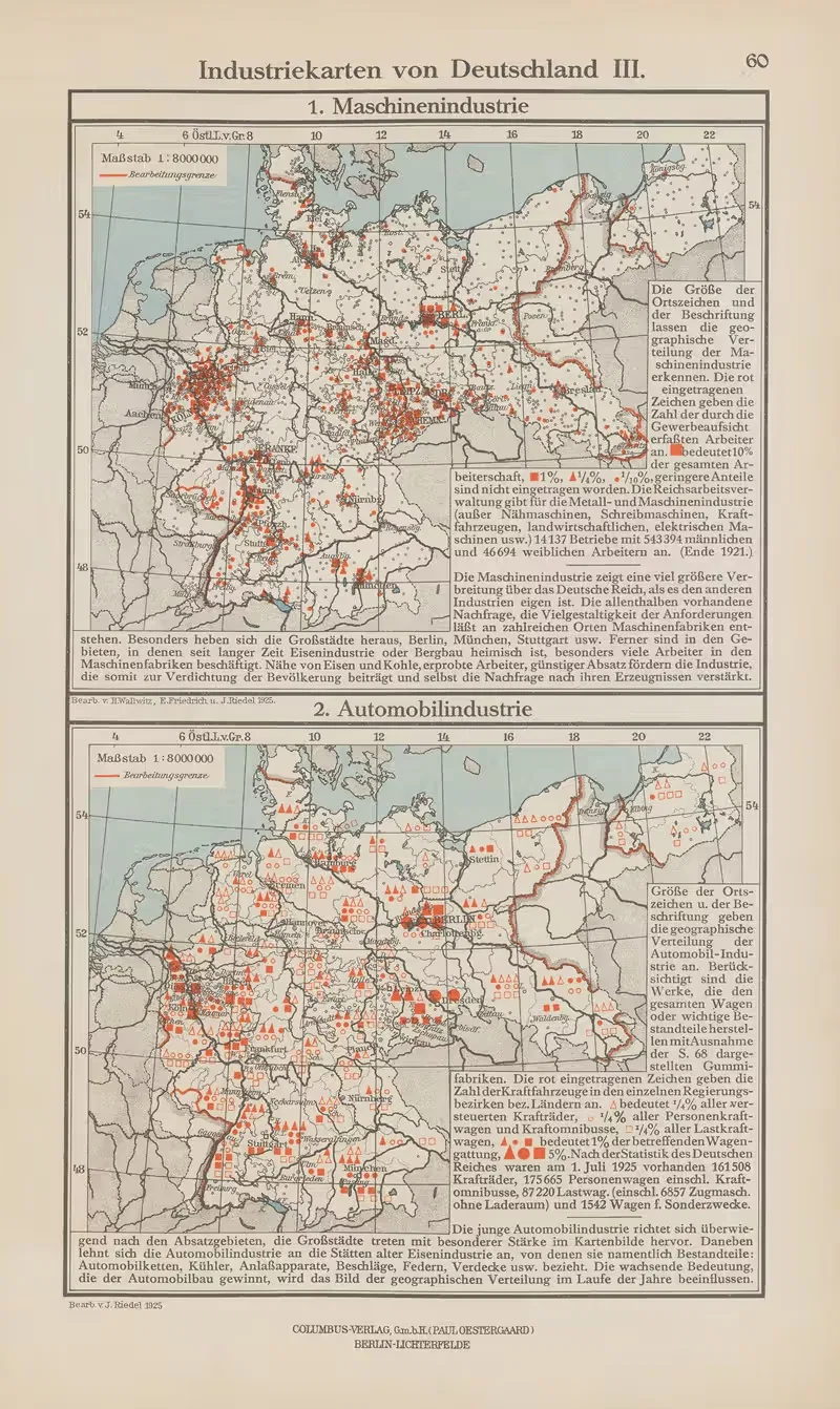 Industriekarten von Deutschland III — Ernst Friedrich