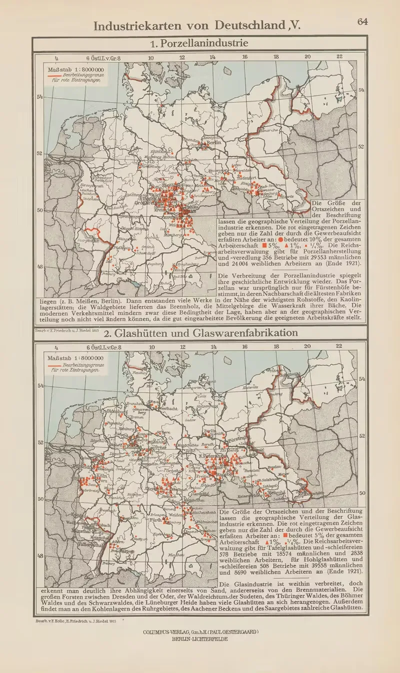 Industriekarten von Deutschland V — Ernst Friedrich