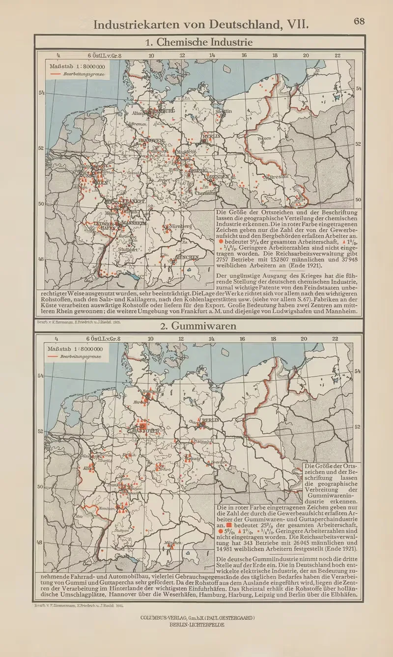 Industriekarten von Deutschland VII — Ernst Friedrich