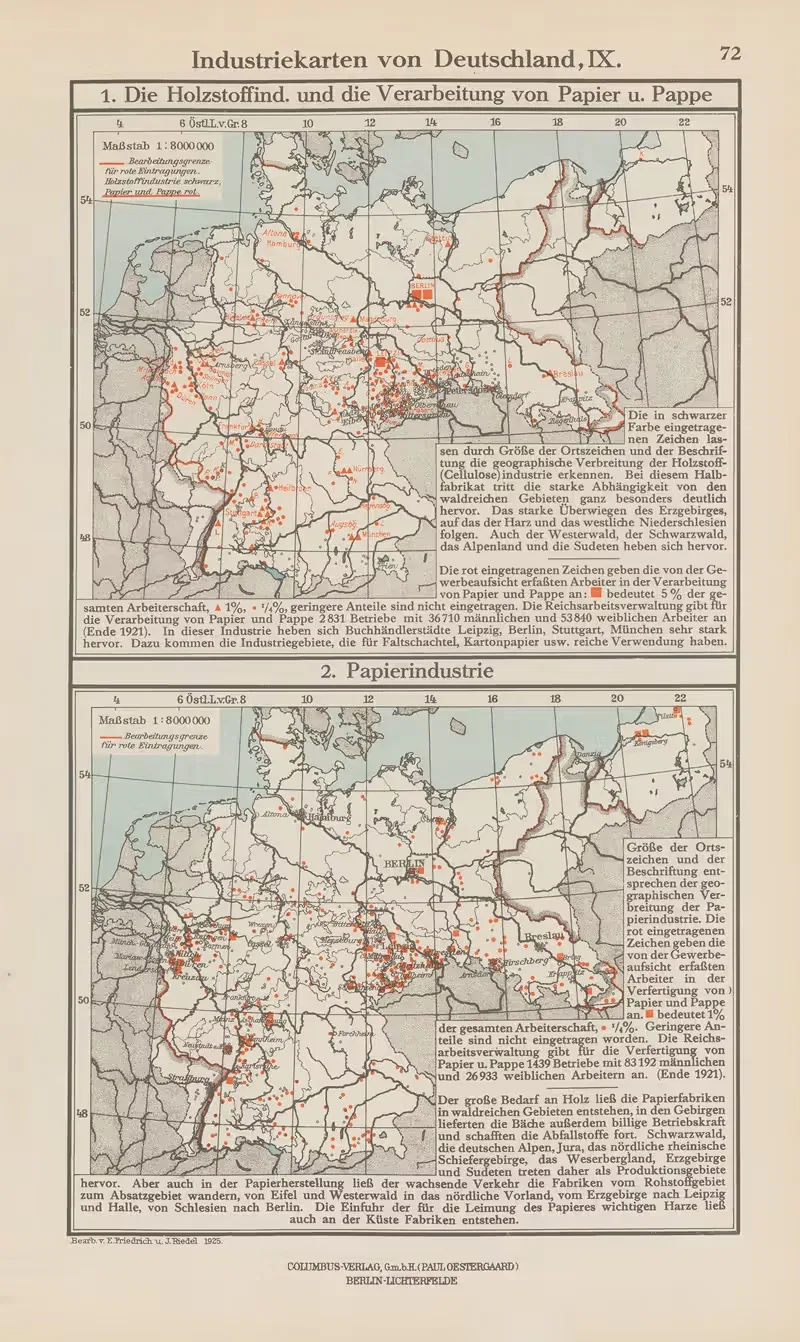 Industriekarten von Deutschland IX — Ernst Friedrich