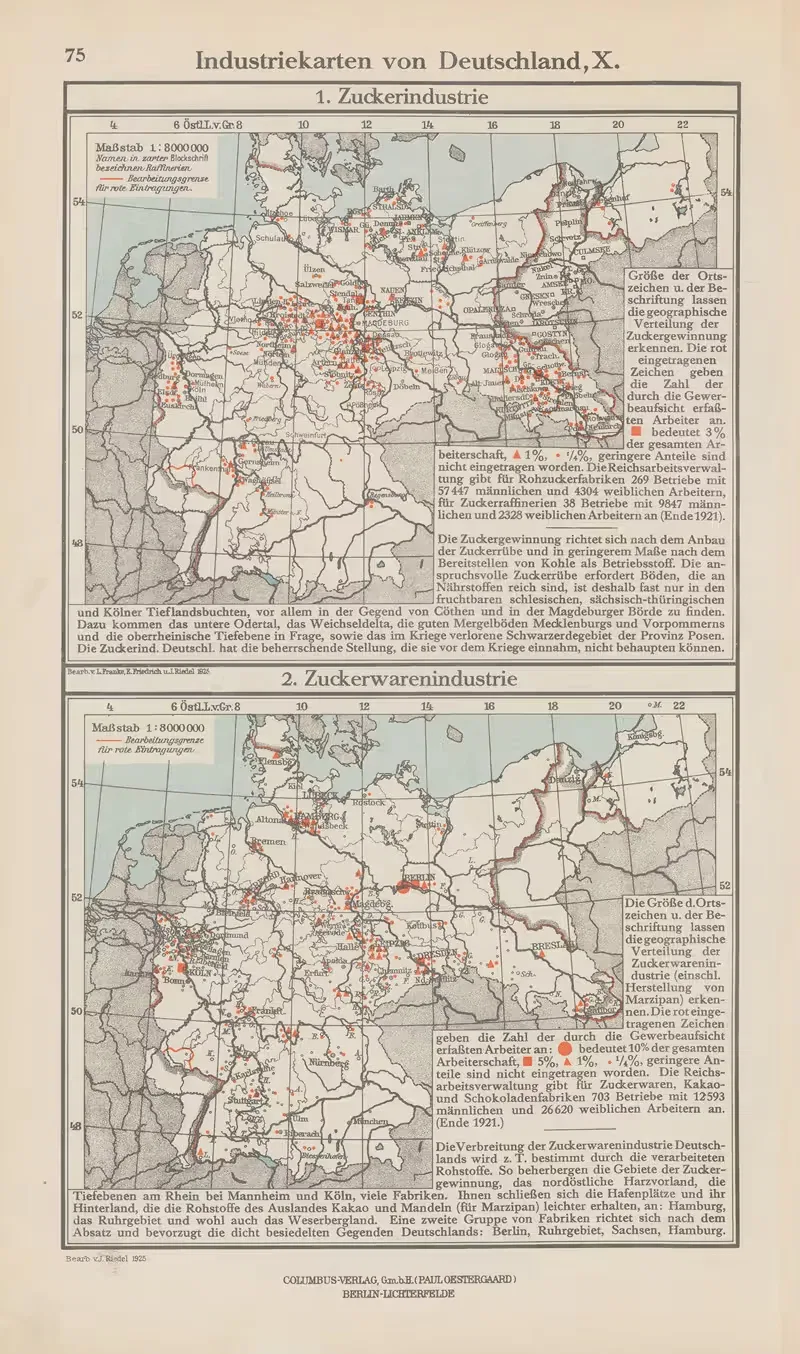 Industriekarten von Deutschland X — Ernst Friedrich