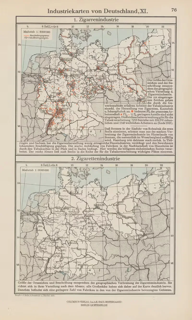 Industriekarten von Deutschland XI — Ernst Friedrich