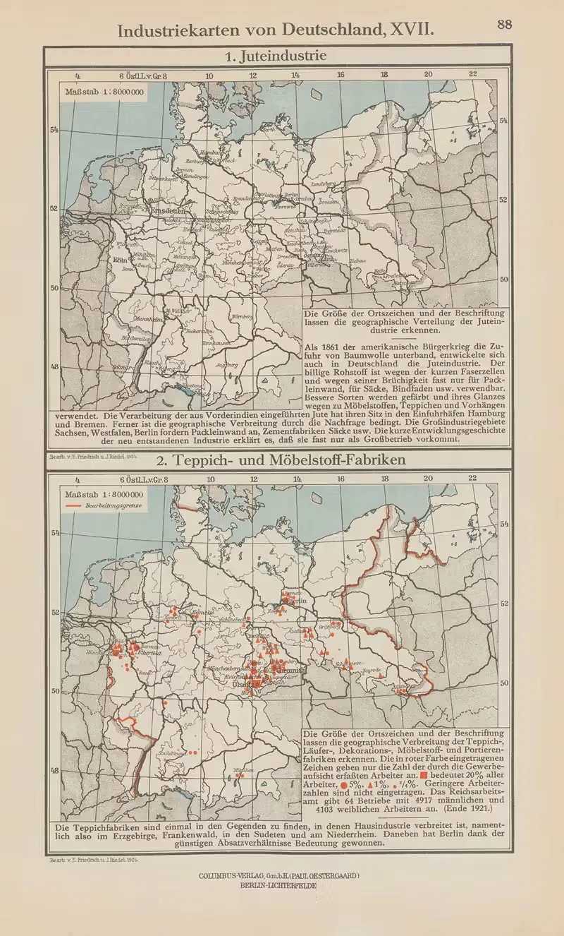 Industriekarten von Deutschland XVII — Ernst Friedrich