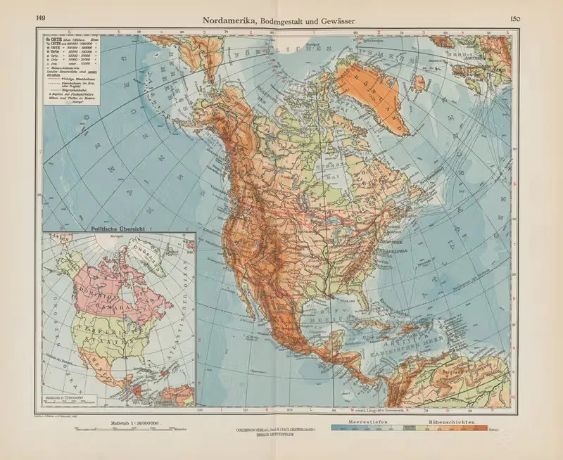 Nordamerika, Bodengestalt und Gewasser — Ernst Friedrich