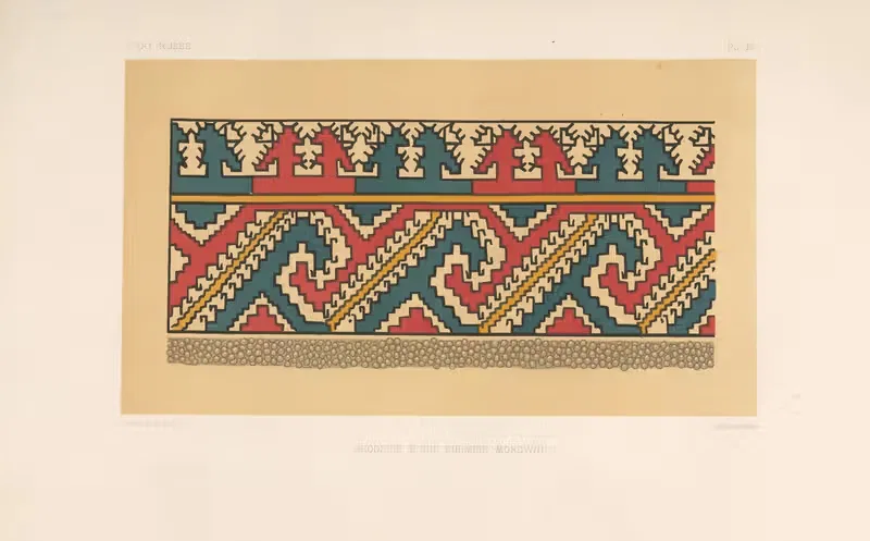 Broderie d’une chemise mordwine — Eugène-Emmanuel Viollet-le-Duc
