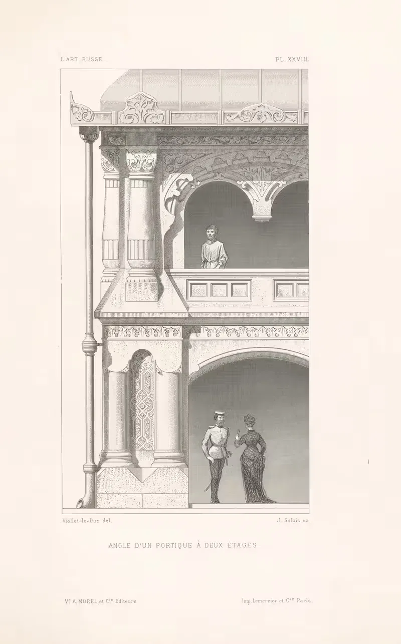 Угол портала с двумя этажами by Южен-Эммануэль Виолет-ле-Дюк, 1877 — digital art print download