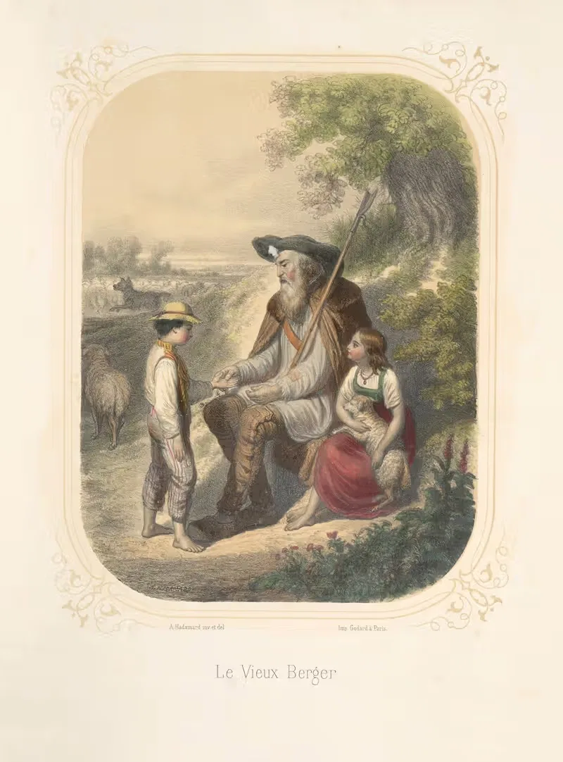 Старый пастушонок by Франсуа Гренье, 1860 — digital art print download
