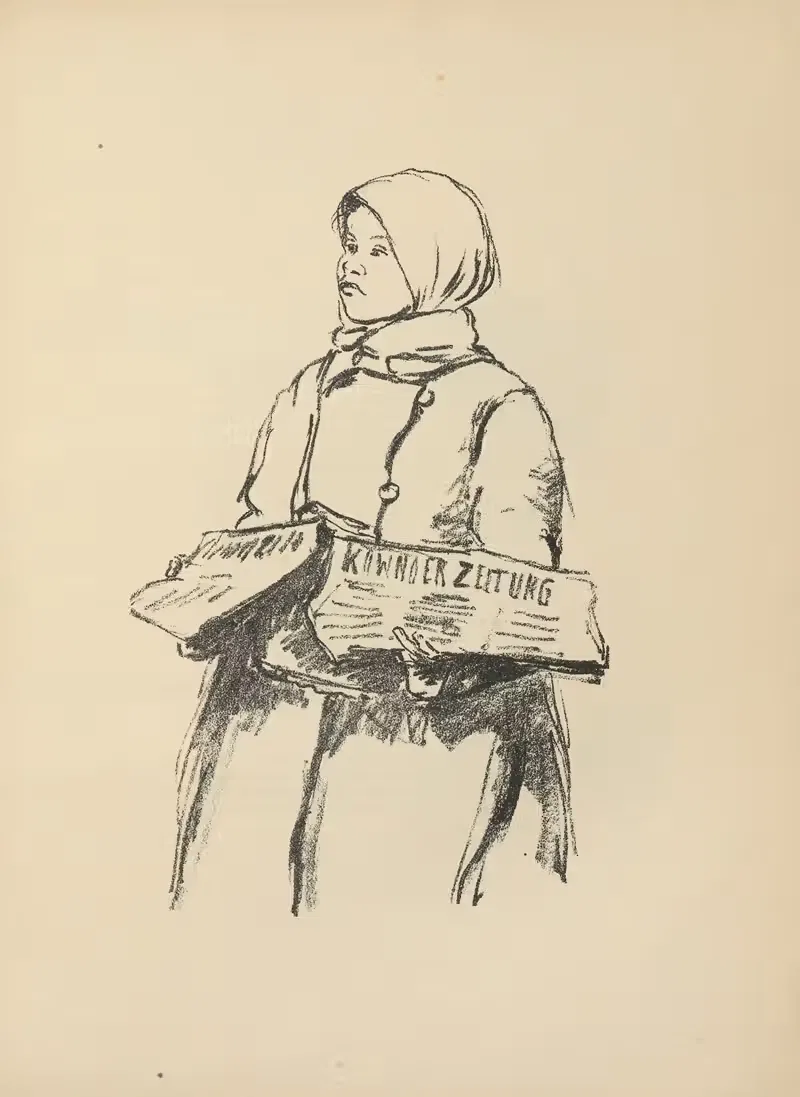 Литовская газетная девочка by Германн Струк, 1916 — digital art print download