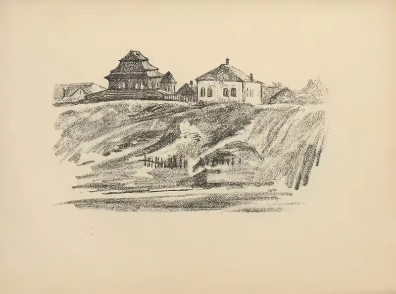 Деревянная синагога в Гродно by Германн Струк, 1916 — digital art print download