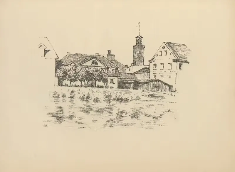 Уферштрассе в Митау by Германн Струк, 1916 — digital art print download