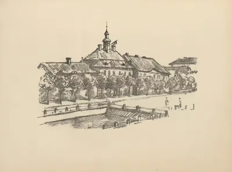 Ратуша в Митау by Германн Струк, 1916 — digital art print download