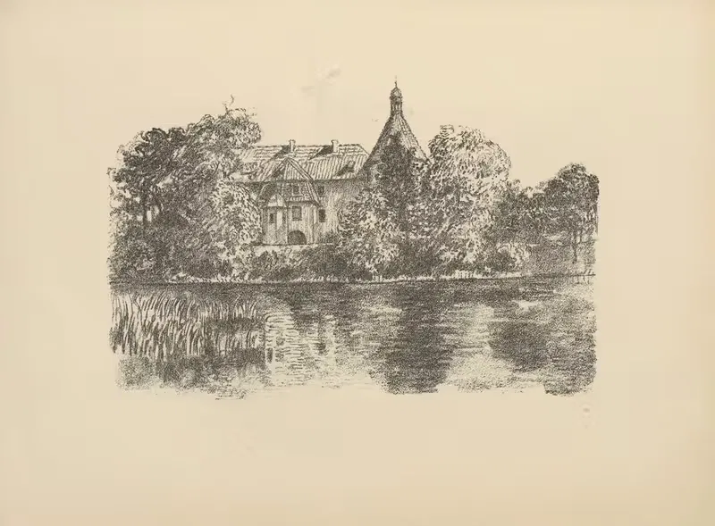 Schloss Neuenburg by Hermann Struck, 1916 — digital art print download