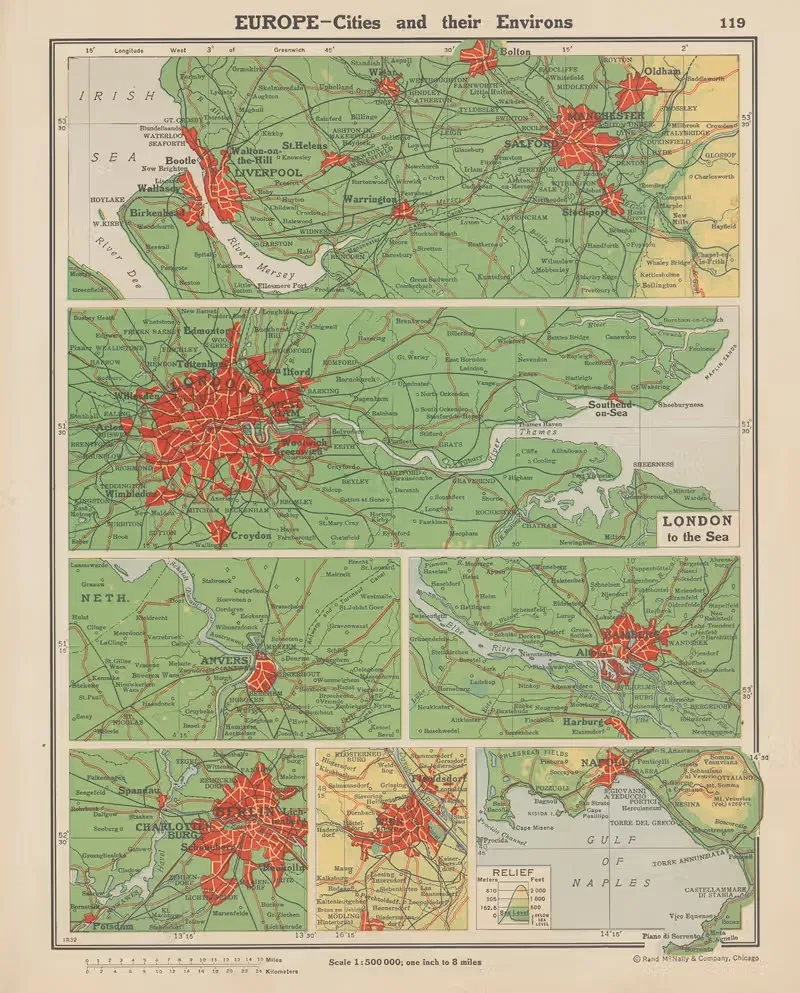 Европа — Города и их окрестности by Джон Пол Гуд, 1943 — digital art print download