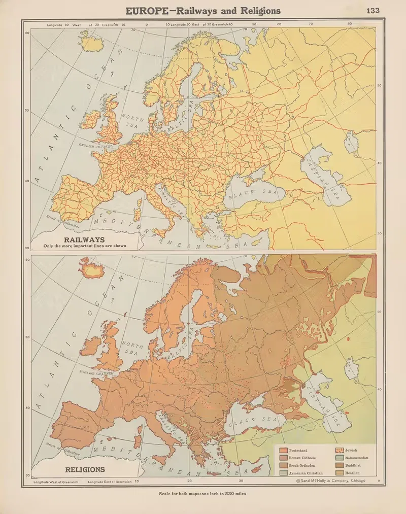 Europe – Railwaysand Religions — John Paul Goode