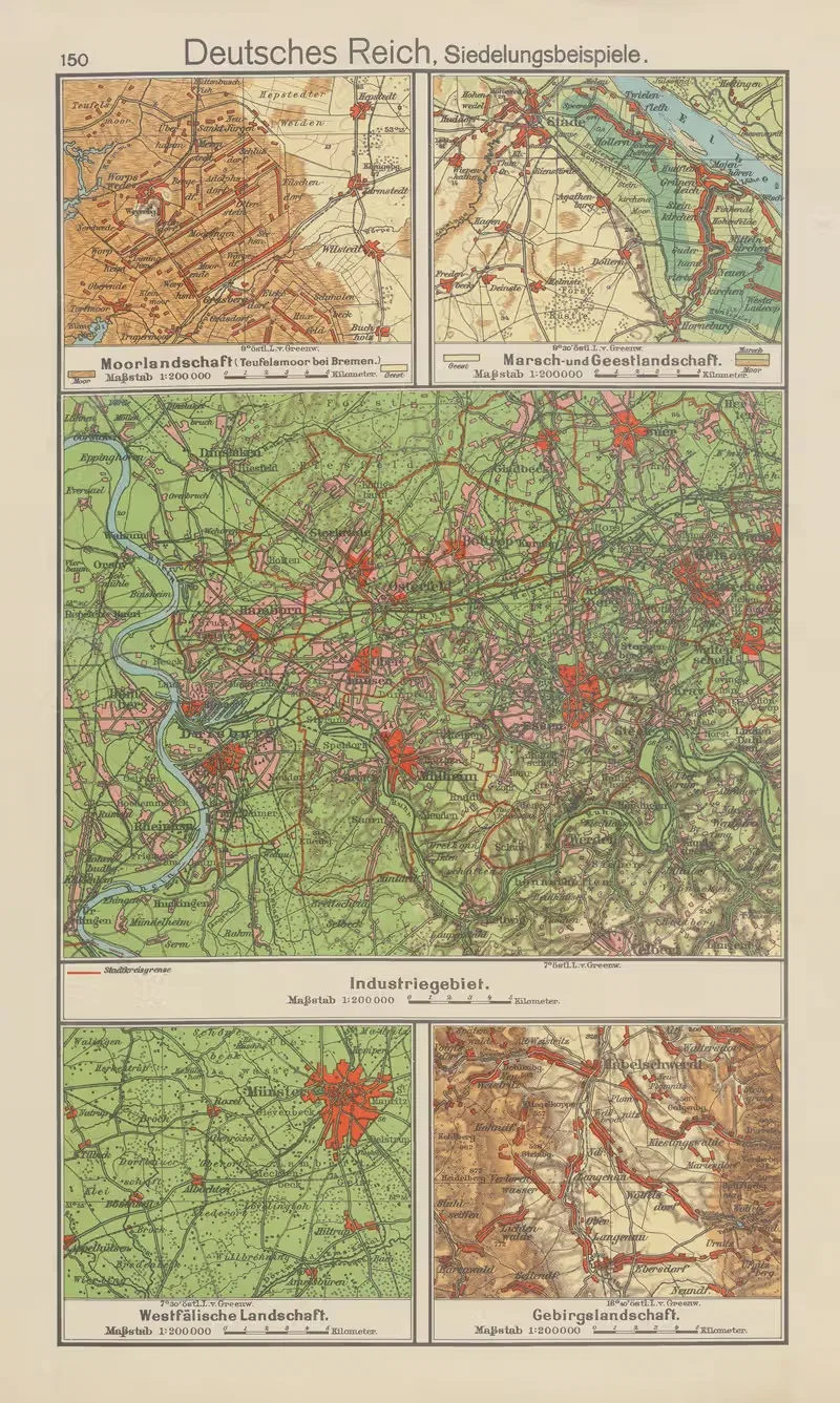 Deutsches Reich, Siedelungsbeispiele — Carl Diercke