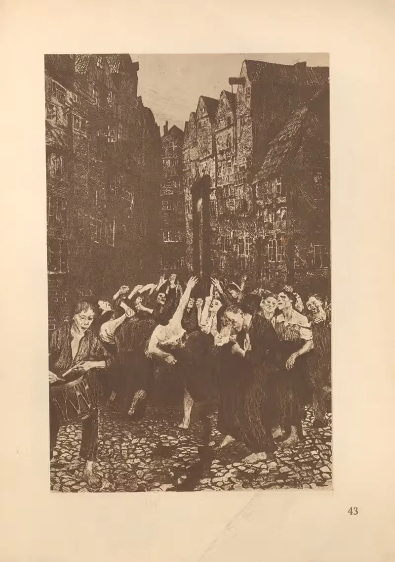 Танец у гильотины by Кэтэ Кольвиц, 1925 — digital art print download