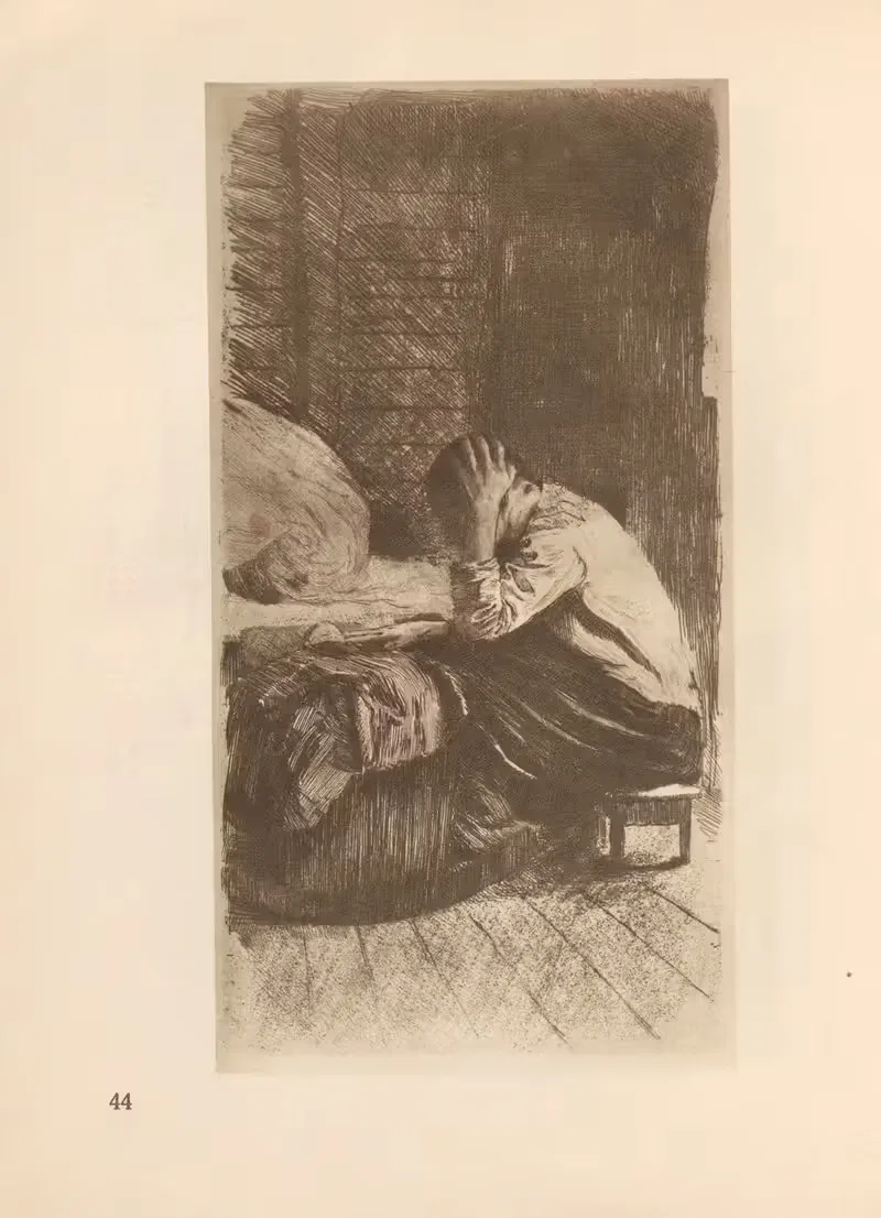 Женщина у колыбели by Кэтэ Кольвиц, 1925 — digital art print download