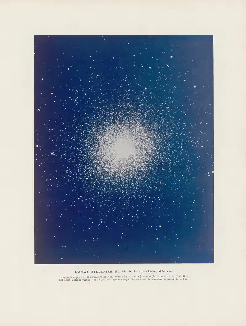 Звездное скопление созвездия Геркулеса. by Люсьен Рюдо, 1923 — digital art print download