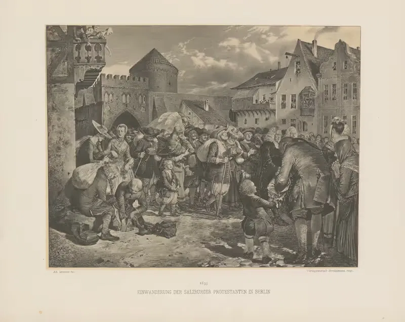 Einwanderung der Salzburger Protestanten in Berlin — Adolph von Menzel