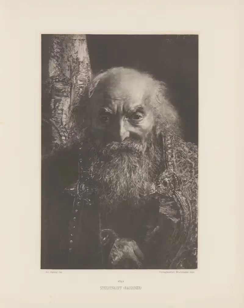 Студтенкёпф by Адольф фон Менцель, 1895 — digital art print download