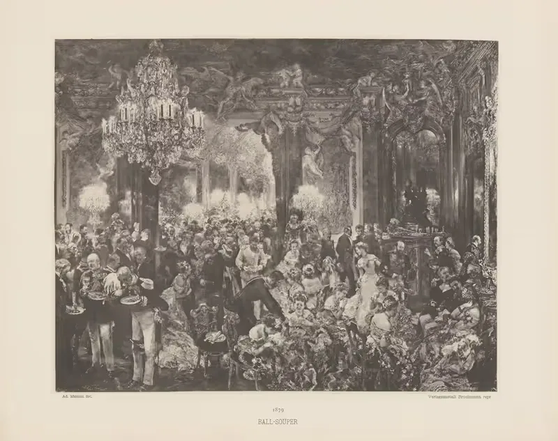 Бал-супер by Адольф фон Менцель, 1895 — digital art print download