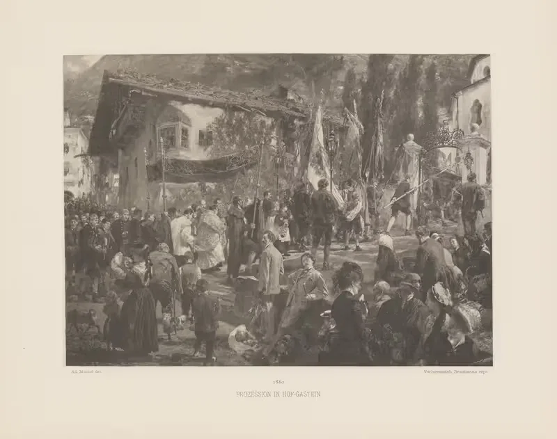 Процессия в Хофгаштайне by Адольф фон Менцель, 1895 — digital art print download