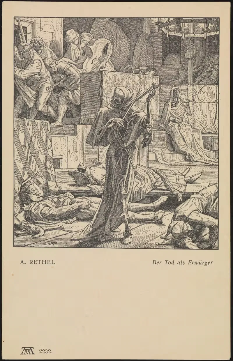 Der Tod als Erwürger by Alfred Rethel — digital art print download