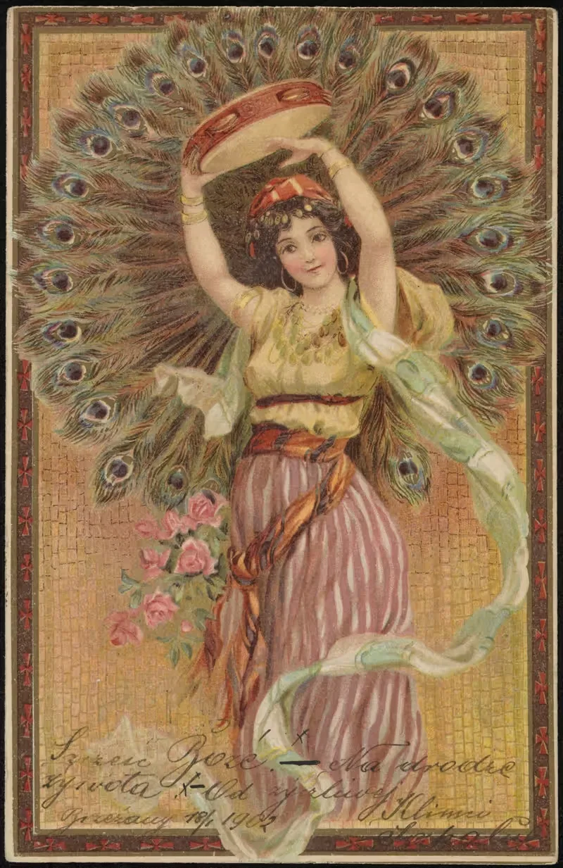 Танцовщица с танбурином by Аноним, 1902 — digital art print download