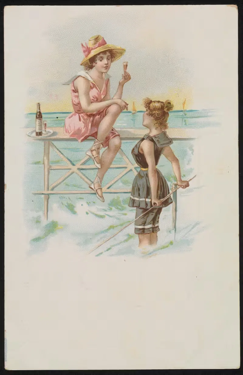 Two women by the sea — Anonymous
