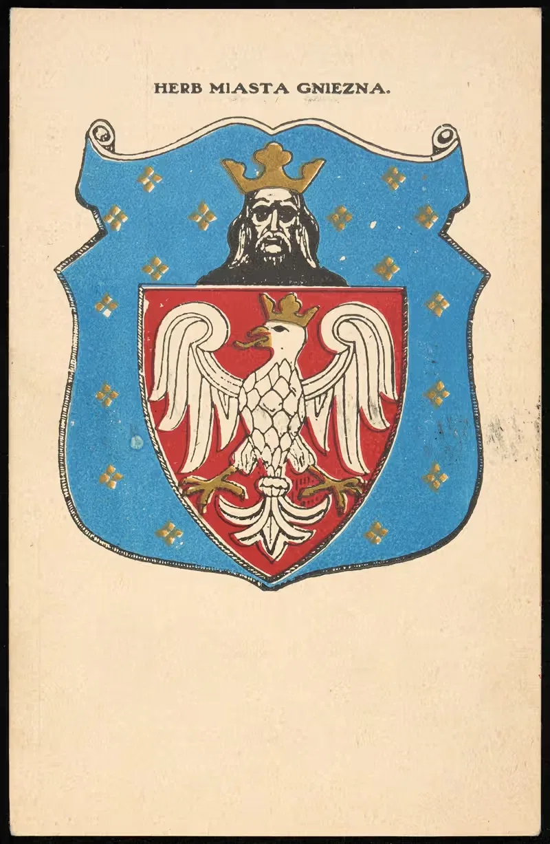 Герб города Гнезно by Друкарня Народова Т. А, 1918-1939 — digital art print download