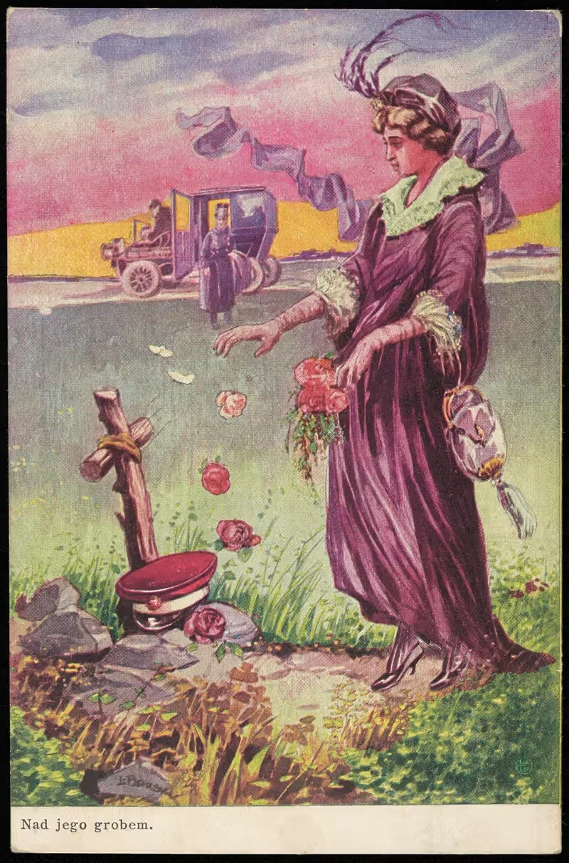 Nad jego grobem by Leonard Barski, 1915 — digital art print download