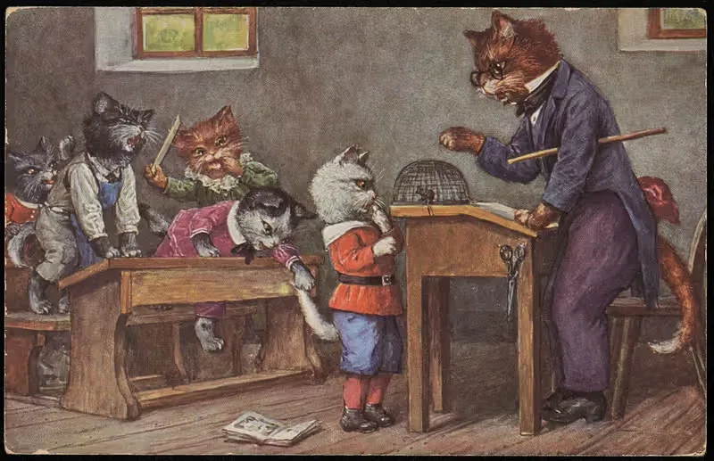 Коты в классе by Т.С.Н — digital art print download