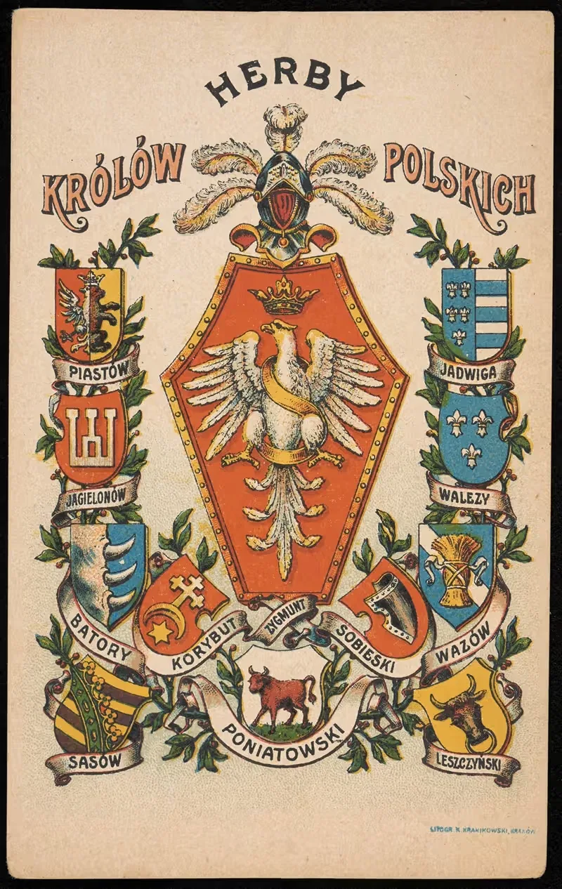 Гербы польских королей by Вydawn. sal. mal. polsk, 1920 — digital art print download