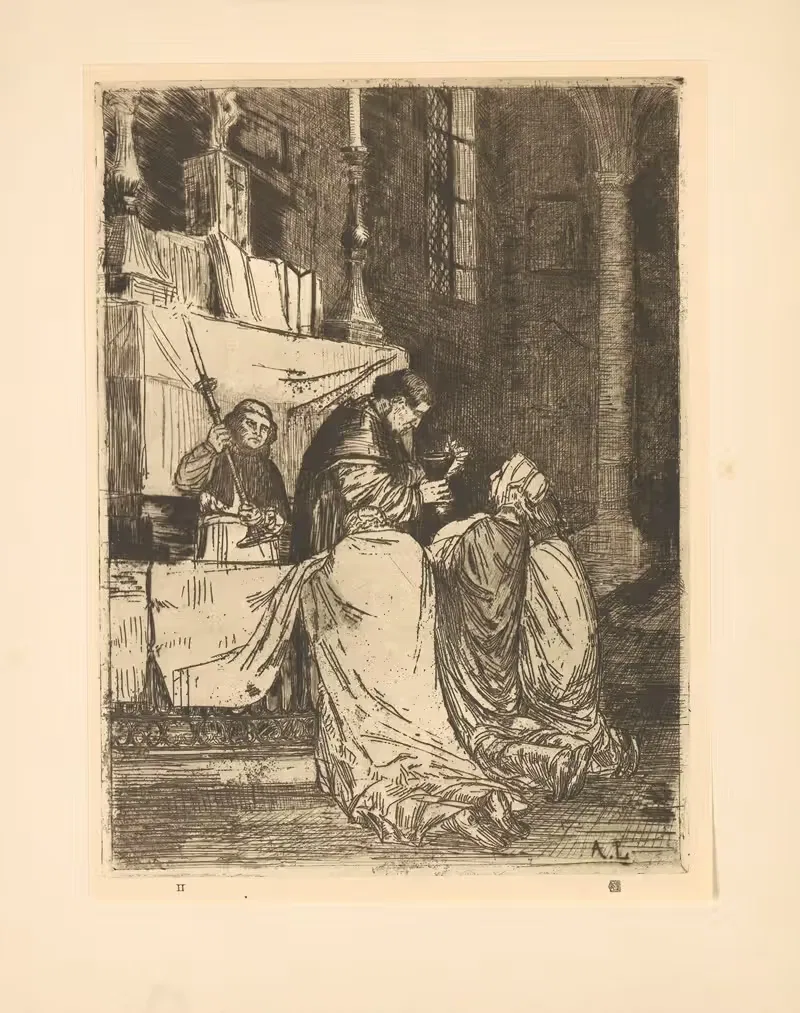 La communion dans l'Eglise Saint-Mèdard — Alphonse Legros