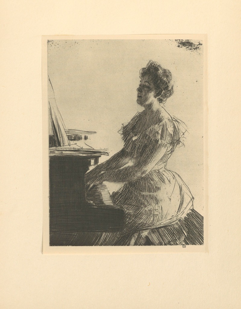Au piano by Anders Zorn — digital art print download