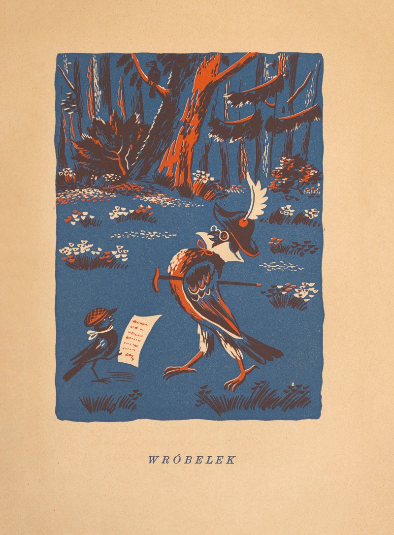 Воробей by Антони Кудла, 1940 — digital art print download