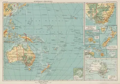 Australja i Polinezja by Blasius Kozenn, 1927 — digital art print download
