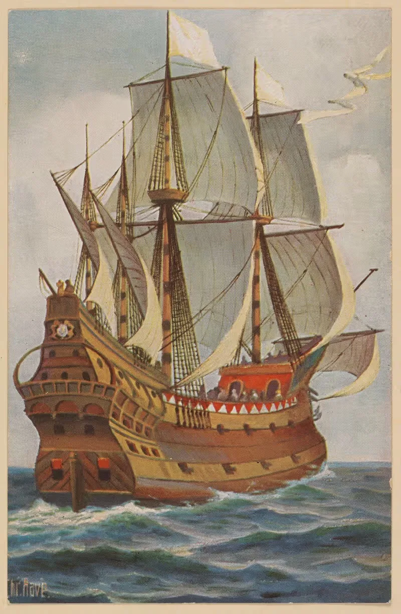 Голландский военный корабль, 1670 by Кристофер Раве — digital art print download