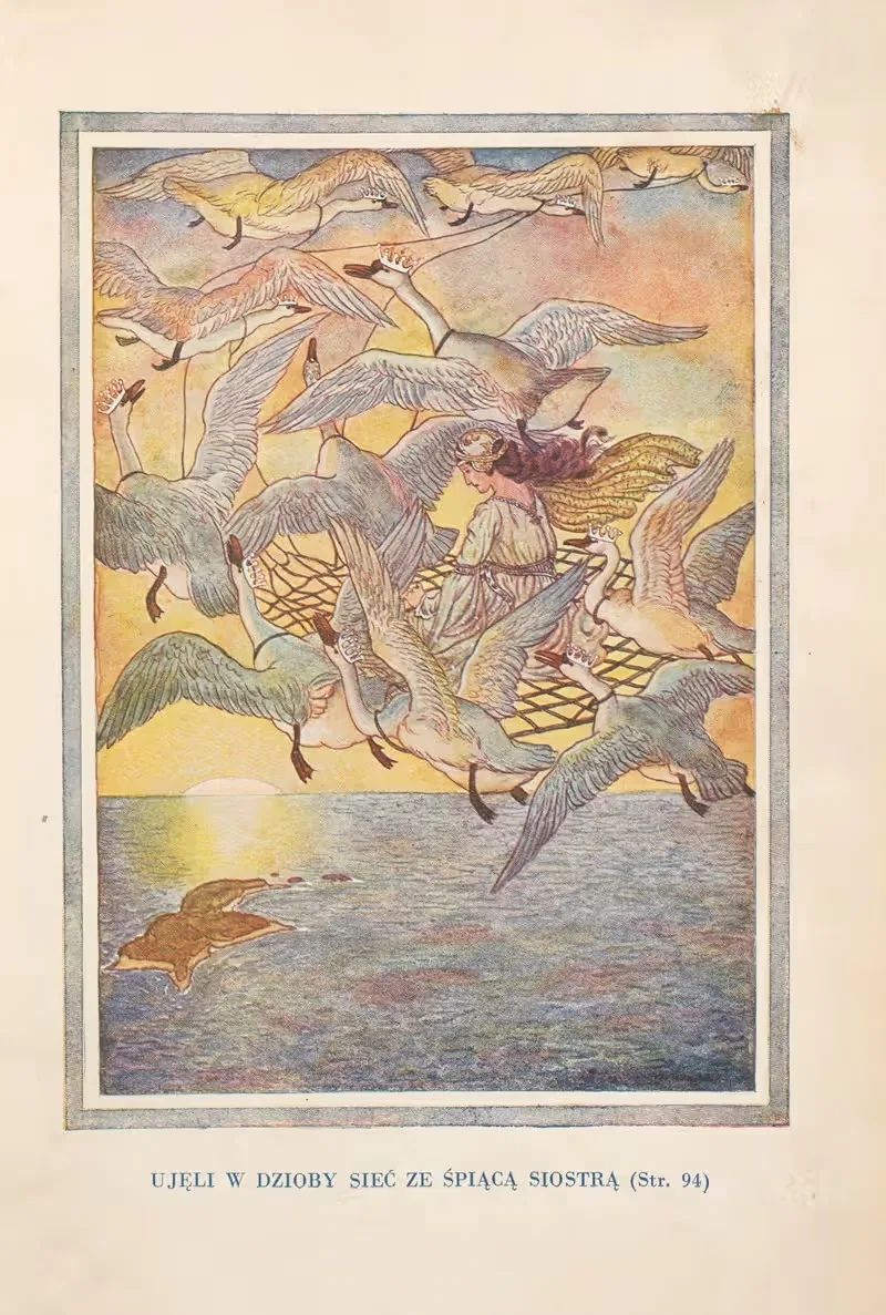 Уловили в клювы сеть с спящей сестрой by Чеслав Кендзерский, 1938 — digital art print download