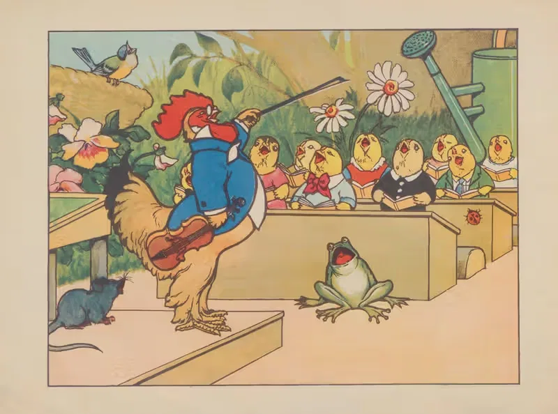 День курчонков Пл.06 by Чеслав Кендзерский, 1945 — digital art print download