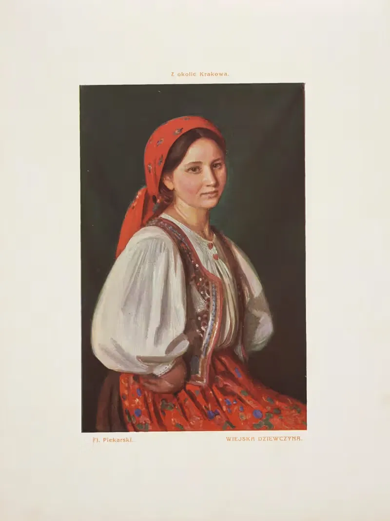 Деревенская девушка by Флориан Пекарский, 1916 — digital art print download