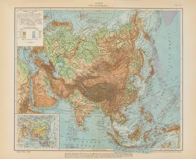 Asien by Geographisches Institut der Flemming-Wiskott, 1923 — digital art print download