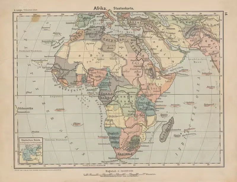 Afrika, Staatenkarte — Henry Lange