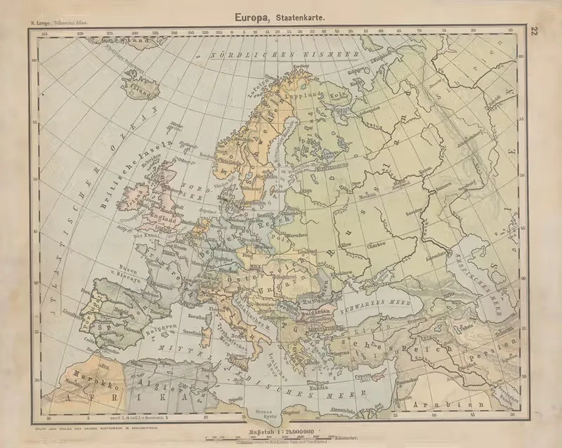 Europa, Staatenkarte — Henry Lange
