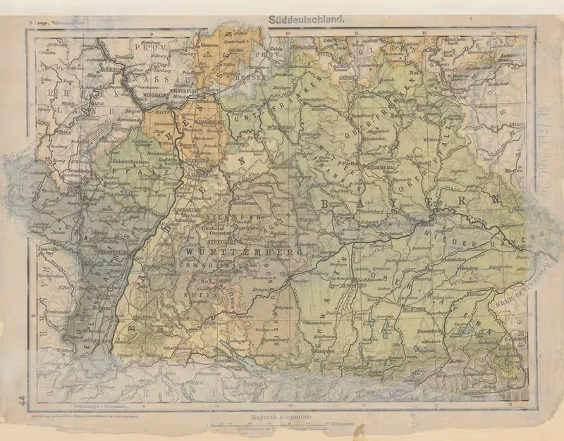 Süddeutschland by Henry Lange, 1898 — digital art print download
